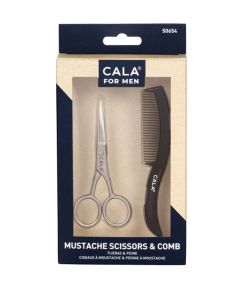 Mustache Scissors & Comb By Cala