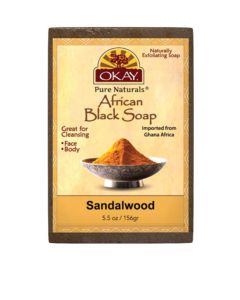 african black soap sandalwood by okay (5.5oz)