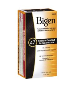 Medium chestnut  permanent powder hair color by bigen