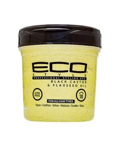 black castor & flaxseed gel by eco style (8oz)