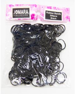 Rubber Bands 300pcs Black by JOMARA