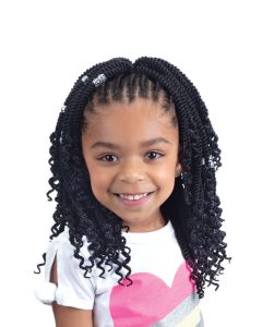 3x kids senegal twist with curls 8" crochet braids by freetress