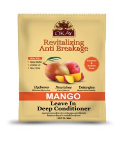 mango revitalizing anti breakage leave in deep conditioner by okay (1.50oz)