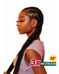 3X X-Pression Pre-Stretched Braid 58" African Collection by Sensationnel SB3XB58