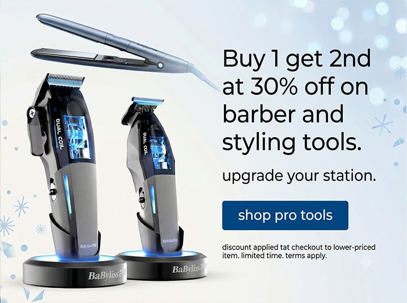 Buy 1 Get 2nd at 30% off Barber and Styling Tools