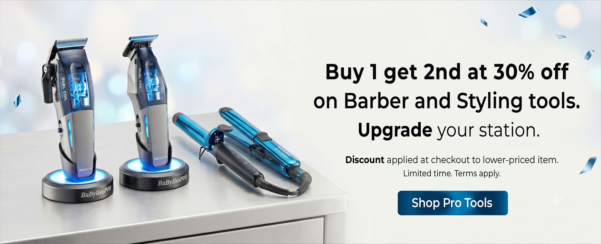 Buy 1 Get 2nd at 30% off Barber and Styling Tools