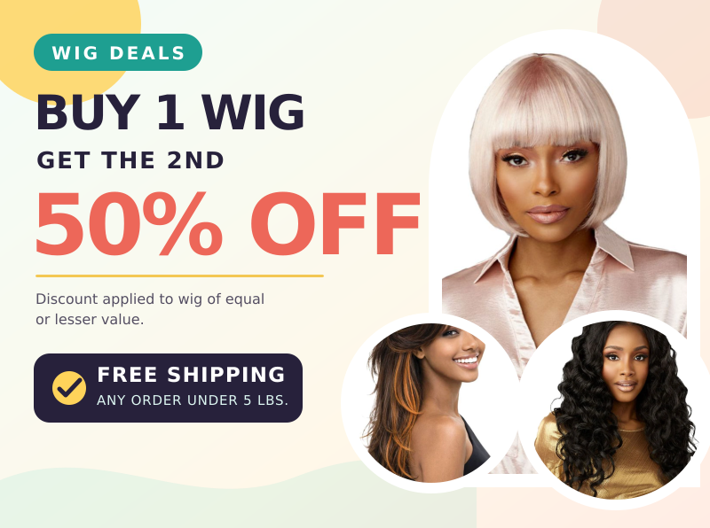 Wigs buy 1 Get 1 50% off